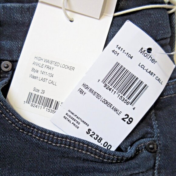NWT Mother High Waisted Looker Ankle Fray in Last Call Stretch Skinny Jeans 29 - Picture 6 of 10